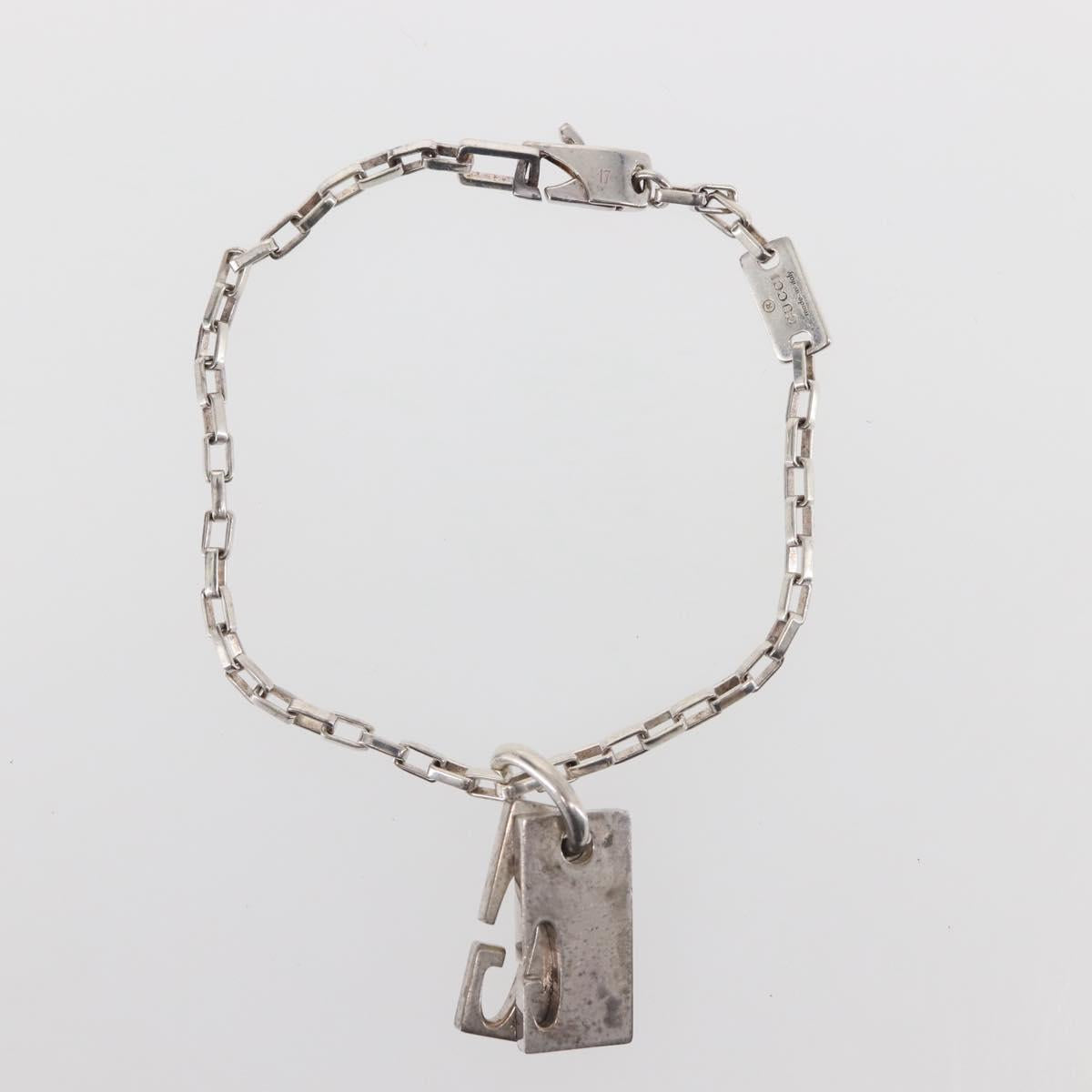 GUCCI Necklace Bracelet metal 2Set Silver Auth 143382