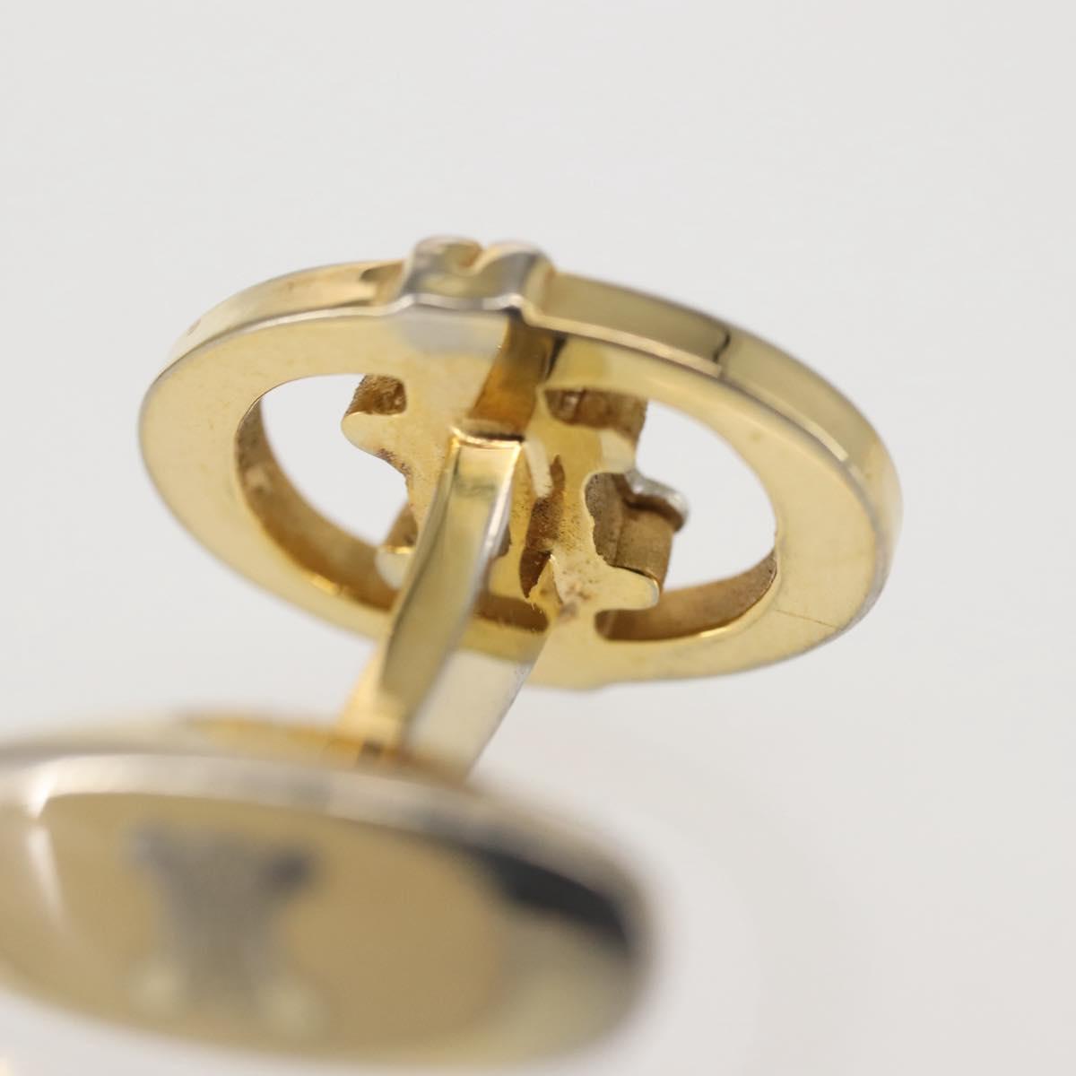 CELINE Accessory Case metal 2Set Gold Auth 143383