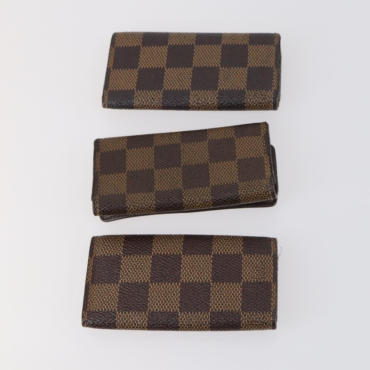 LOUIS VUITTON Damier Ebene Multicles Key Case 6Set LV Auth 143389