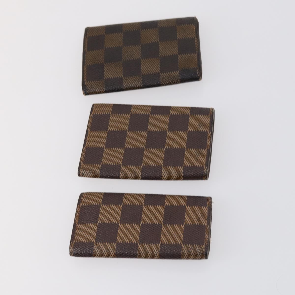 LOUIS VUITTON Damier Ebene Multicles Key Case 6Set LV Auth 143389