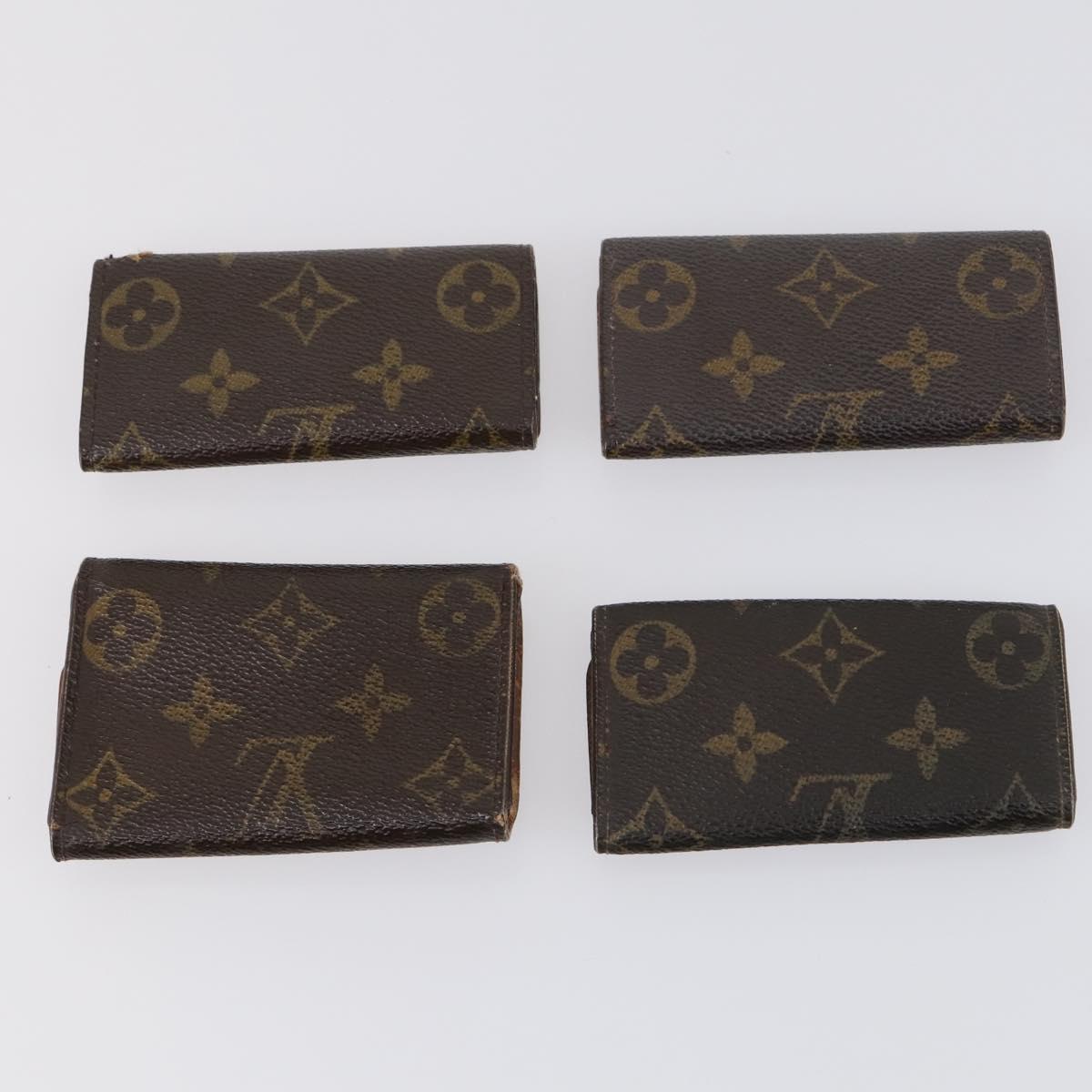 LOUIS VUITTON Monogram Epi Vernis Multicles Key Case 8Set Red Black Auth 143390