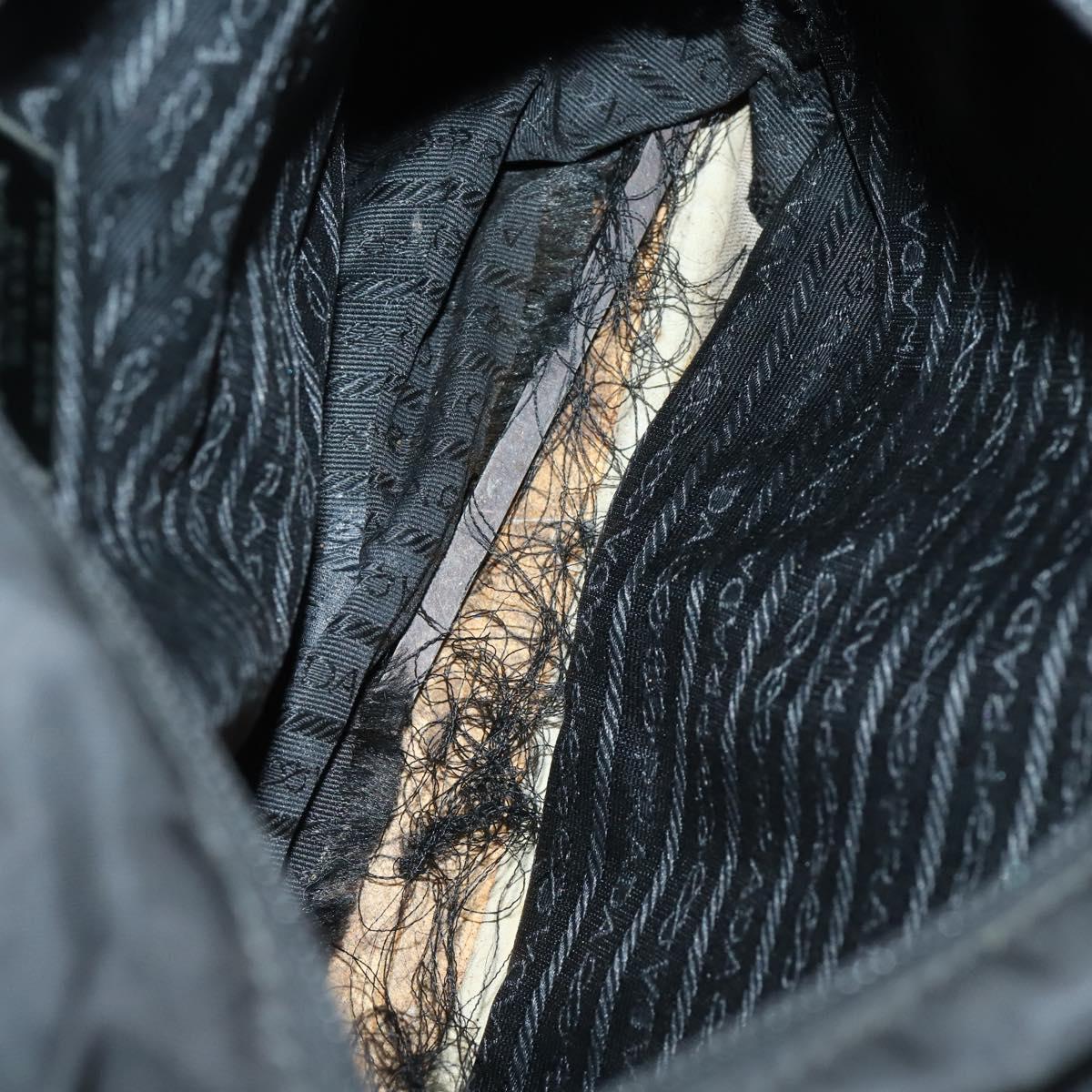 PRADA Tote Bag Nylon 2Set Khaki Black Auth 143394