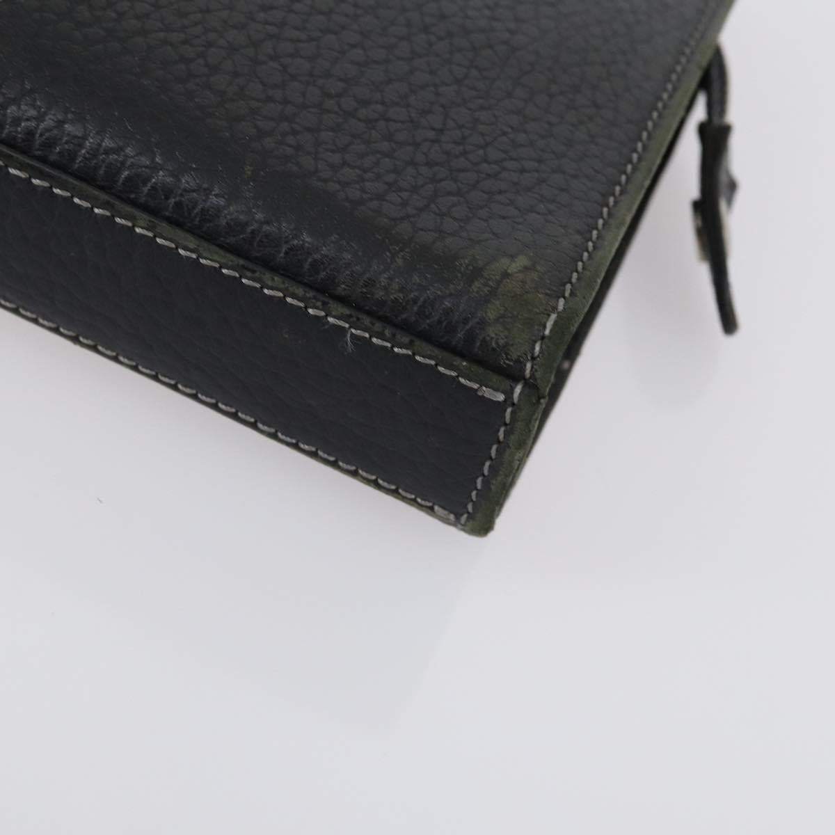 BURBERRY Nova Check Tote Bag Leather Canvas 2Set Black Beige Auth 143395