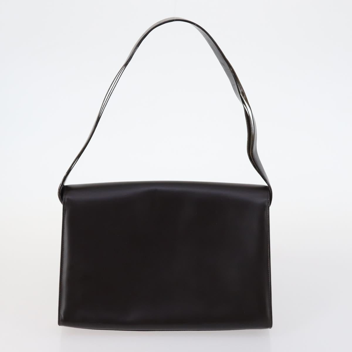 GUCCI Shoulder Bag Canvas Leather 4Set Gray Black Auth 143397