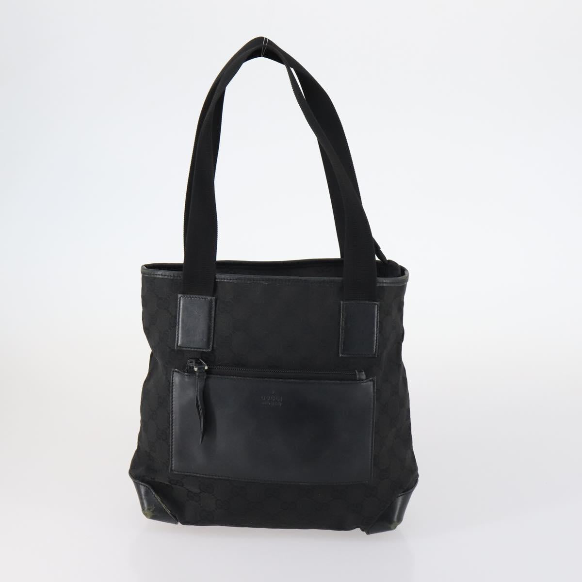 GUCCI GG Canvas GG Supreme Shoulder Bag PVC 4Set Beige Black Auth 143398