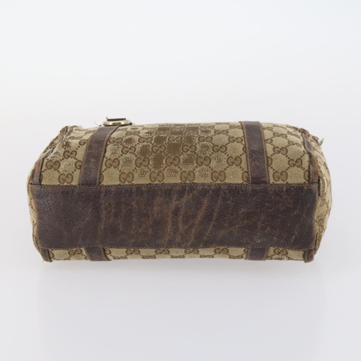 GUCCI GG Canvas GG Supreme Shoulder Bag PVC 4Set Beige Black Auth 143398