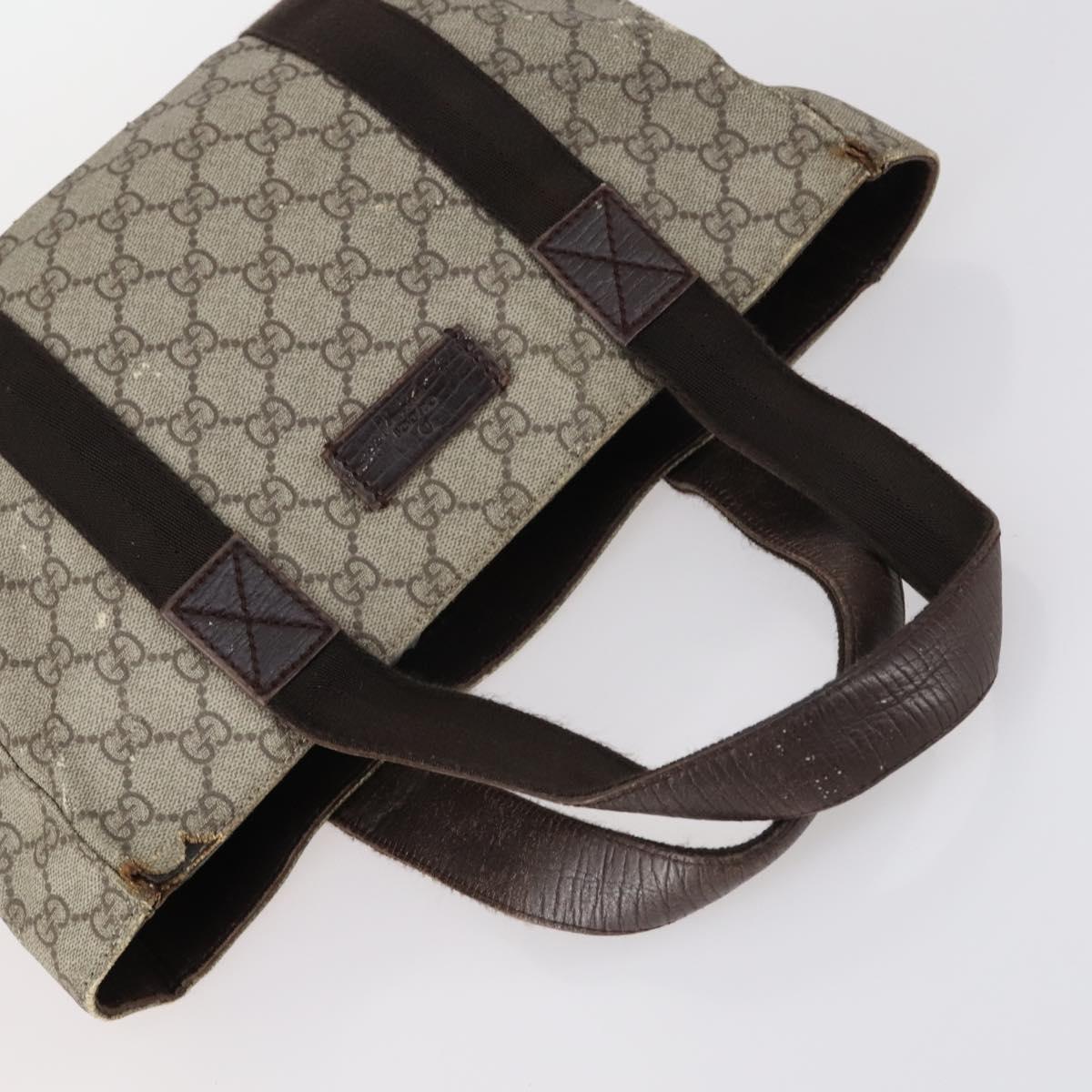 GUCCI GG Canvas GG Supreme Shoulder Bag PVC 4Set Beige Black Auth 143398