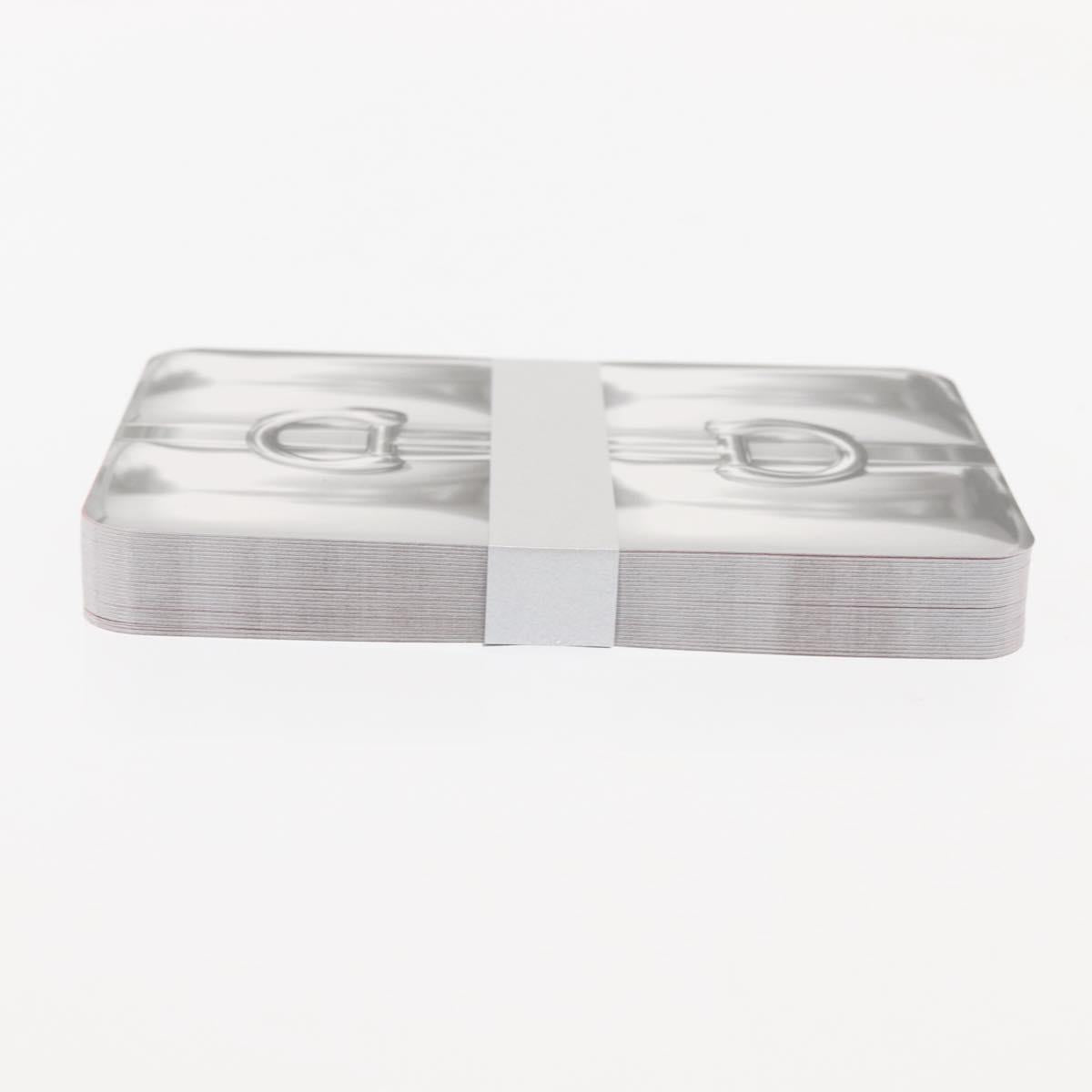 GUCCI Horsebit Card Case & Playing Cards Set Silver 700469 Auth 143399