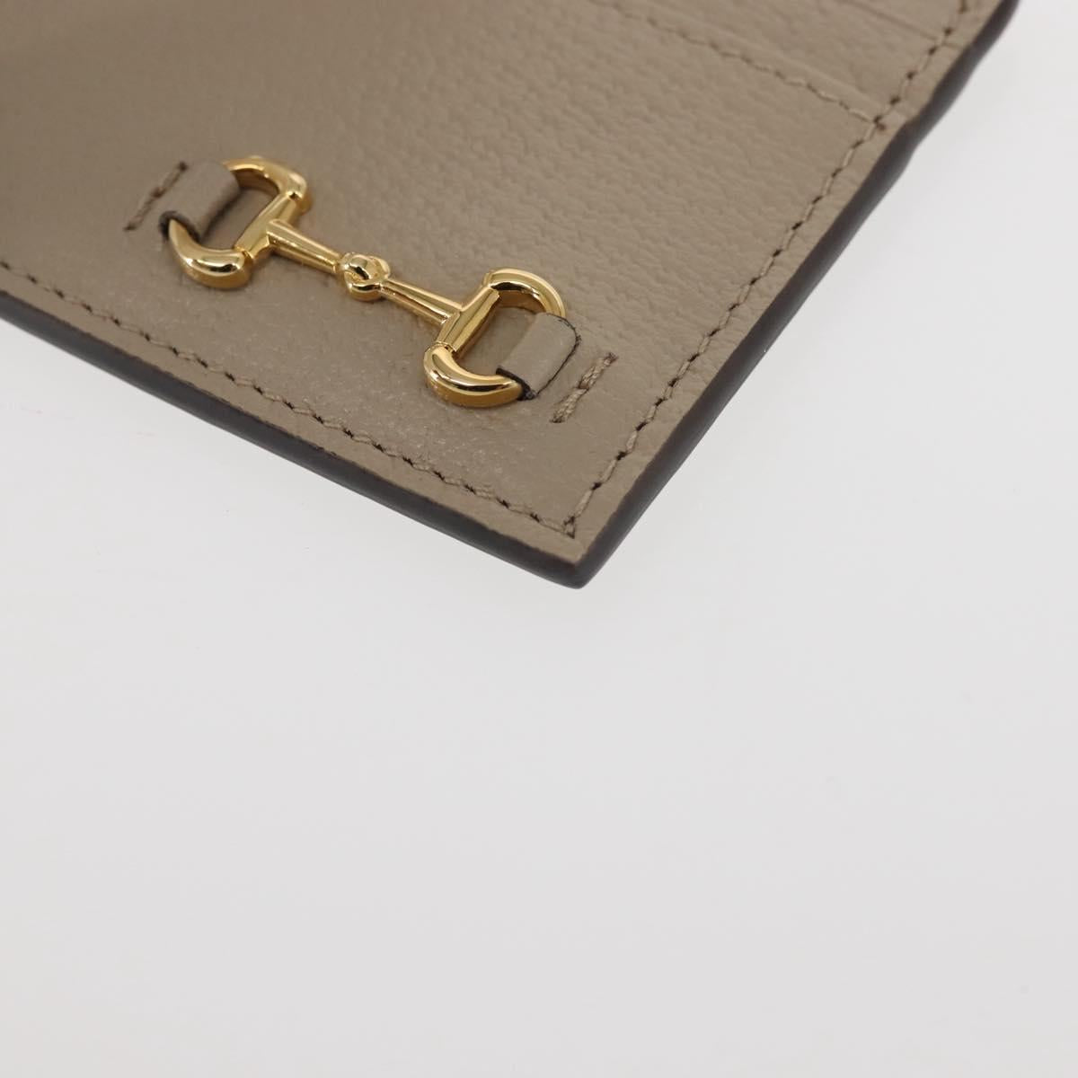 GUCCI Horsebit Card Case & Playing Cards Set Silver 700469 Auth 143399