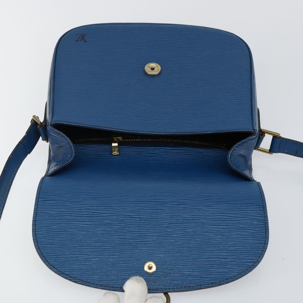 LOUIS VUITTON Epi Saint Cloud GM Shoulder Bag Toledo Blue M52195 LV Auth 143462