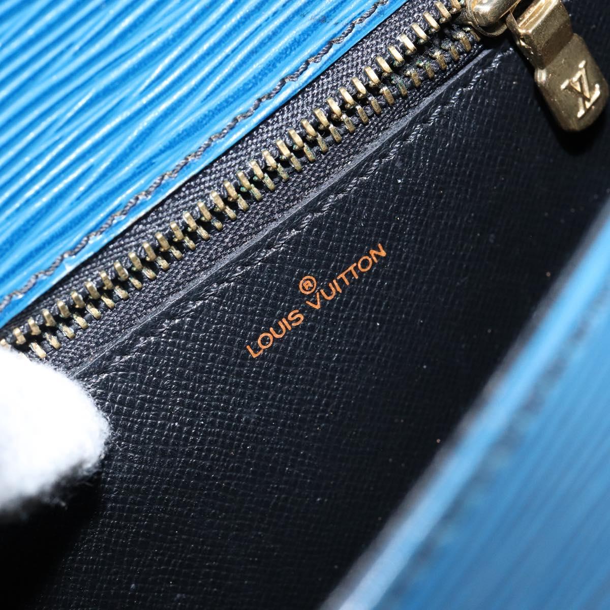 LOUIS VUITTON Epi Saint Cloud GM Shoulder Bag Toledo Blue M52195 LV Auth 143462