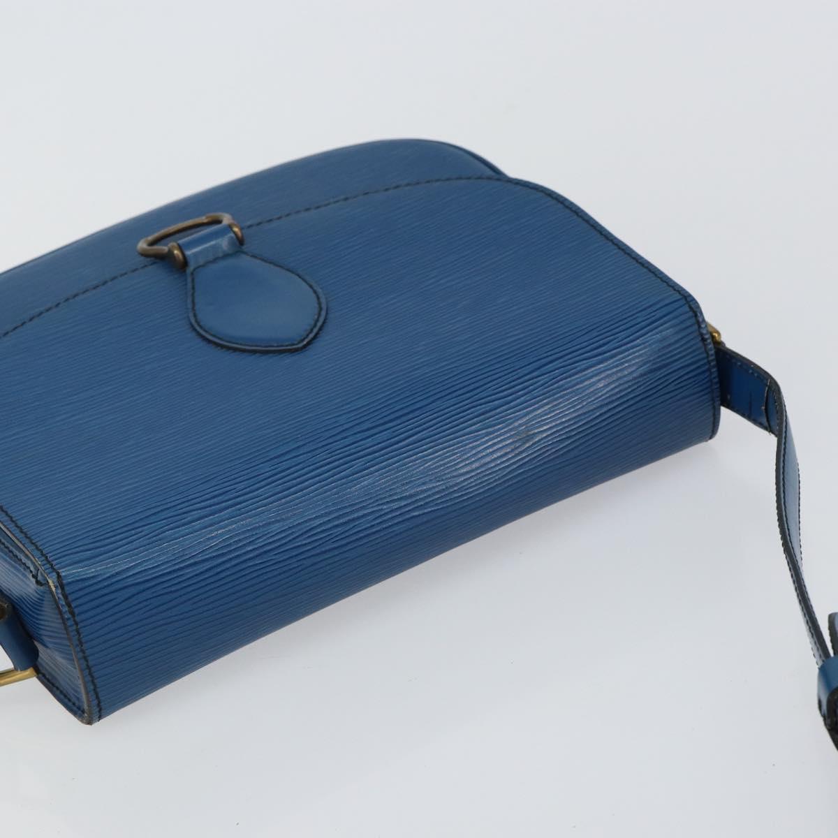 LOUIS VUITTON Epi Saint Cloud GM Shoulder Bag Toledo Blue M52195 LV Auth 143462