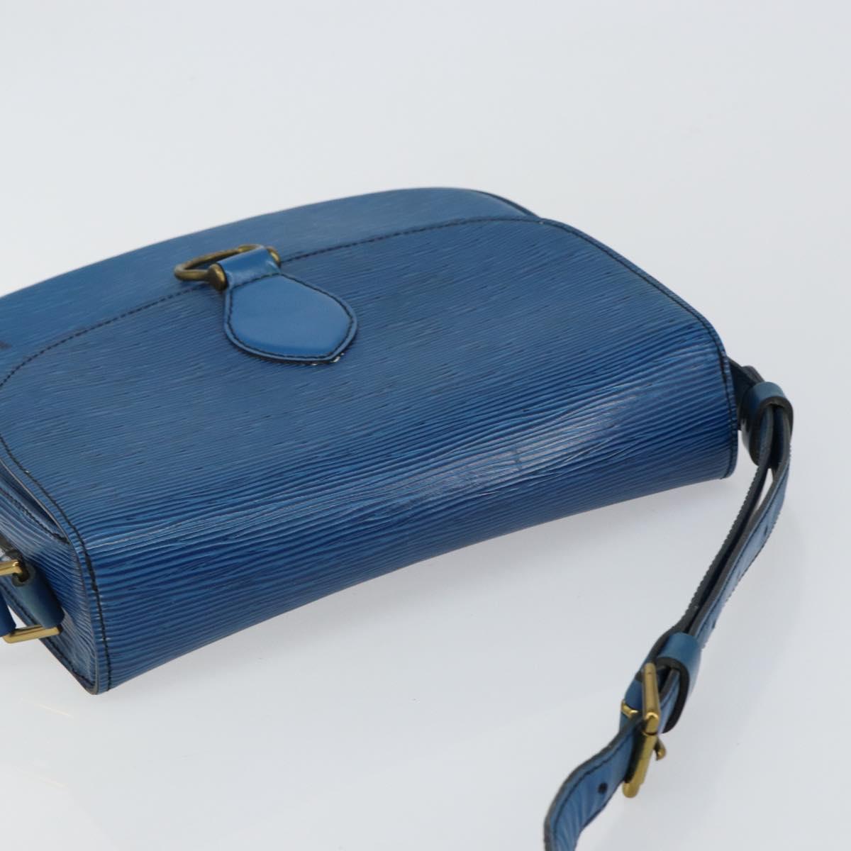 LOUIS VUITTON Epi Saint Cloud GM Shoulder Bag Toledo Blue M52195 LV Auth 143463