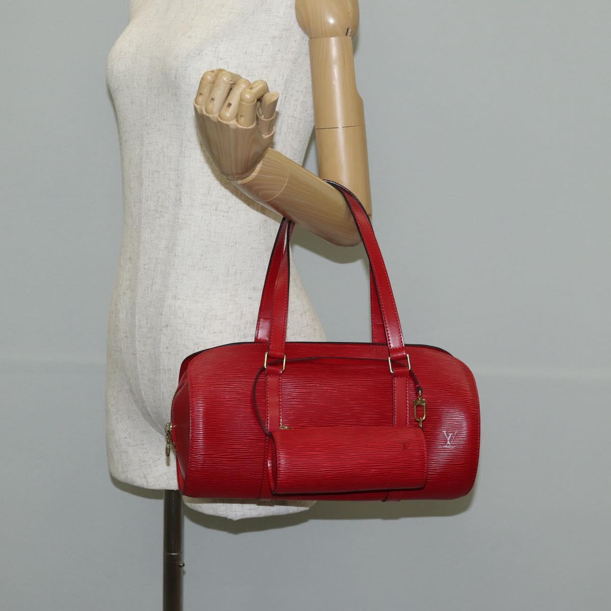 LOUIS VUITTON Epi Soufflot Hand Bag Red M52227 LV Auth 143466V