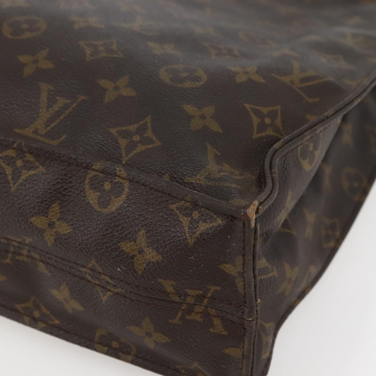 LOUIS VUITTON Monogram Sac Plat Hand Bag M51140 LV Auth 143478