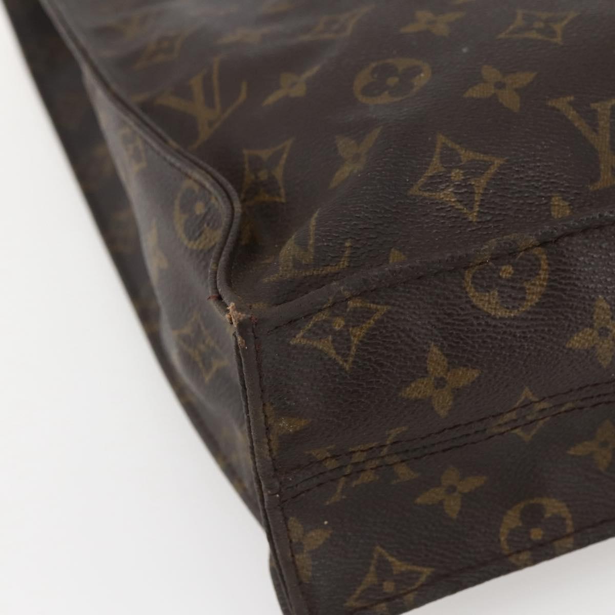 LOUIS VUITTON Monogram Sac Plat Hand Bag M51140 LV Auth 143478