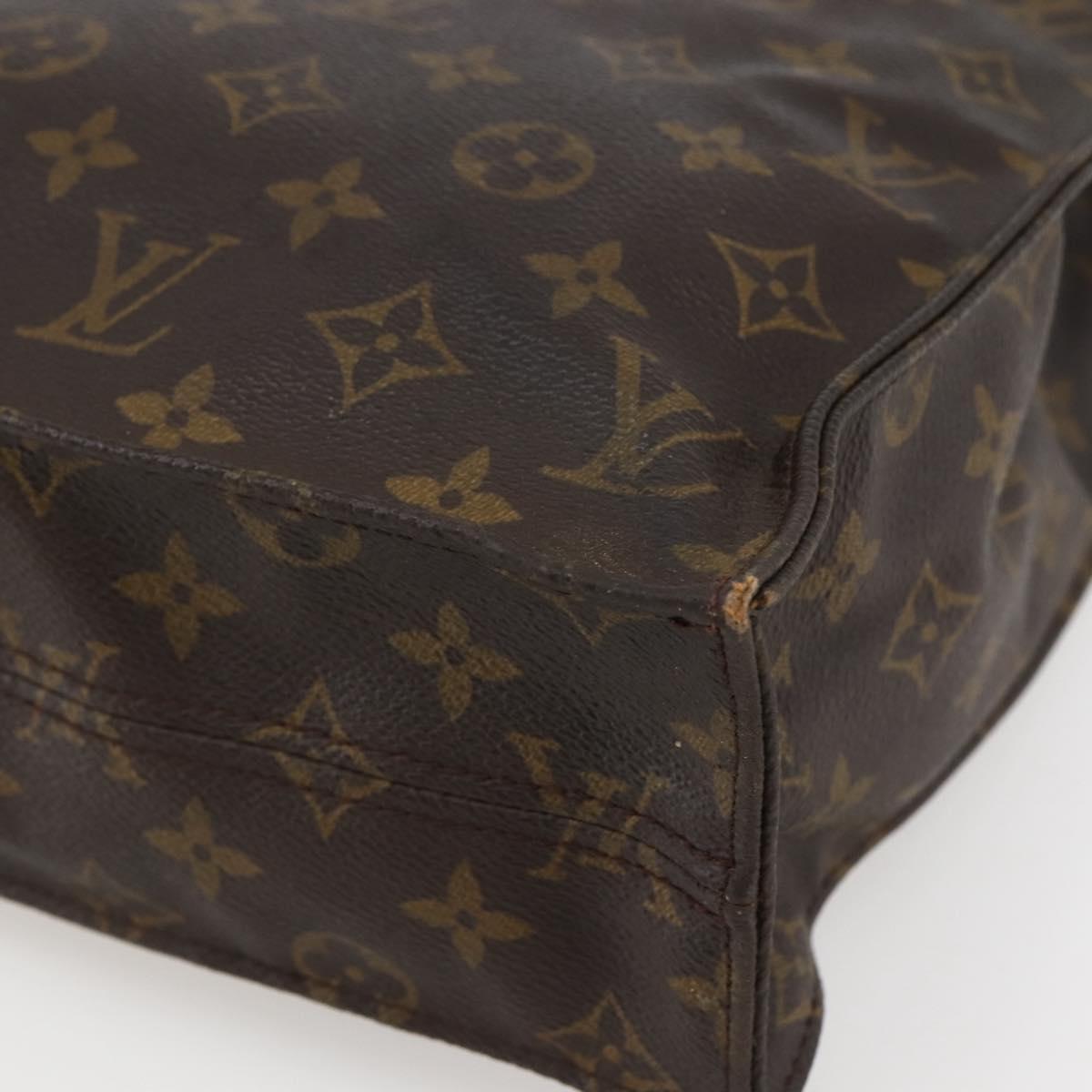 LOUIS VUITTON Monogram Sac Plat Hand Bag M51140 LV Auth 143478
