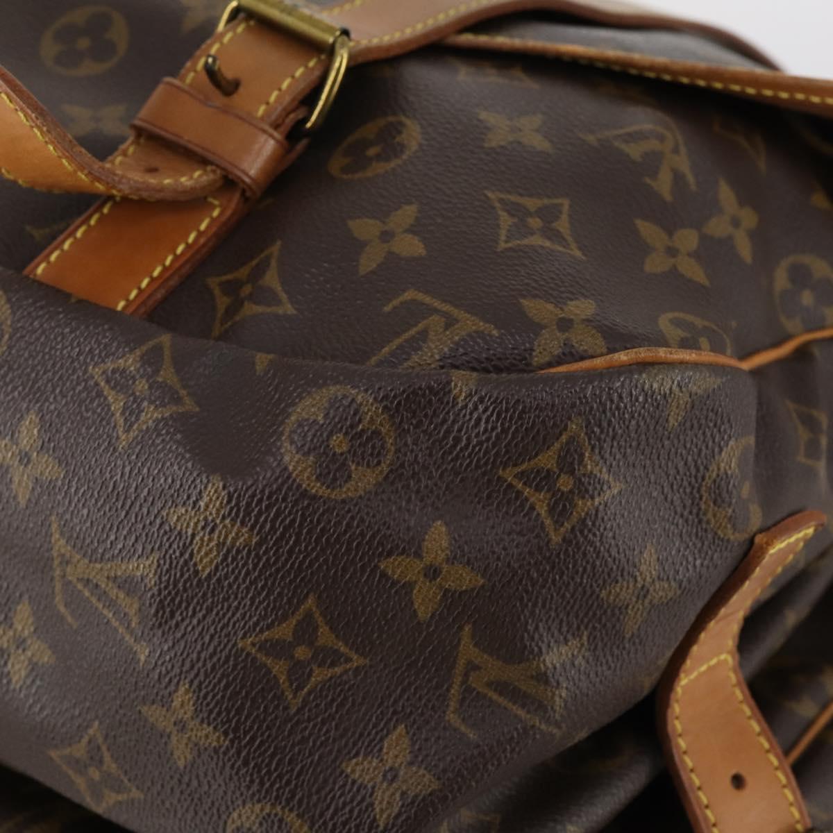 LOUIS VUITTON Monogram Saumur 43 Shoulder Bag M42252 LV Auth 143480
