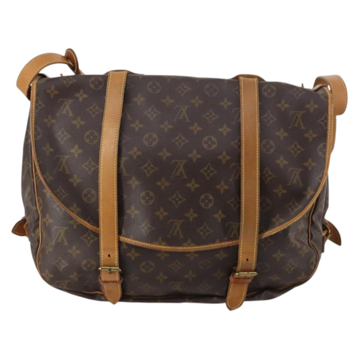 LOUIS VUITTON Monogram Saumur 43 Shoulder Bag M42252 LV Auth 143480