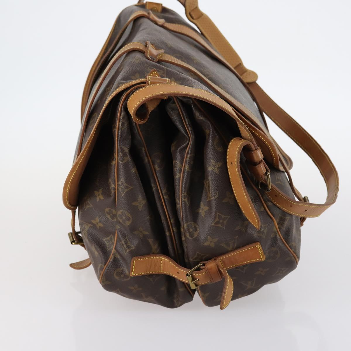 LOUIS VUITTON Monogram Saumur 43 Shoulder Bag M42252 LV Auth 143480