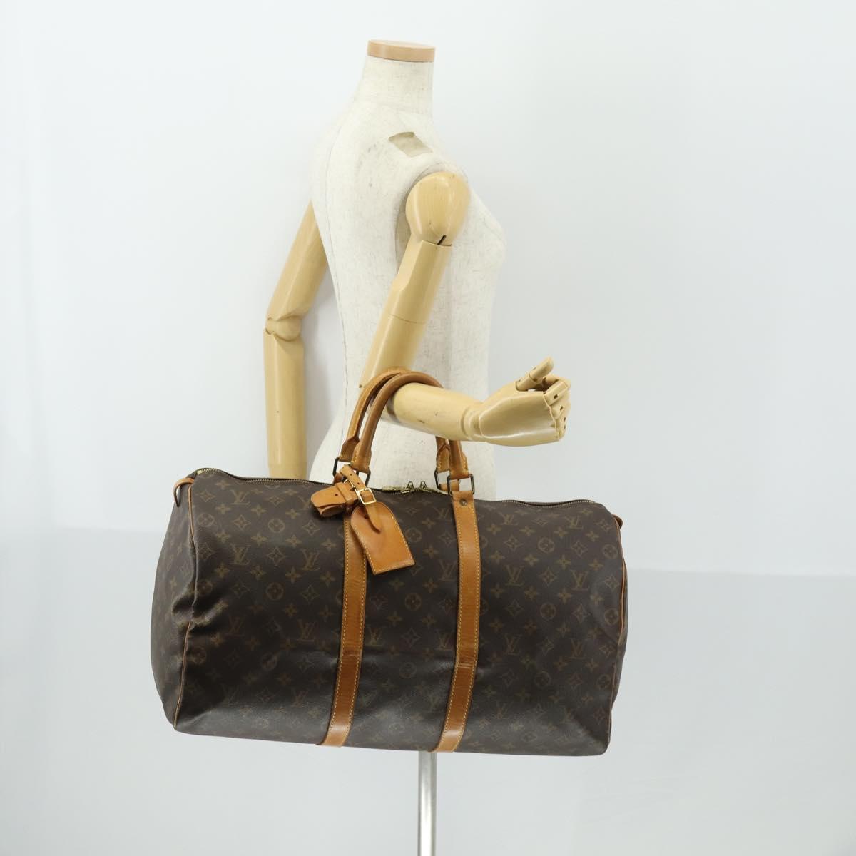 LOUIS VUITTON Monogram Keepall 50 Boston Bag M41426 LV Auth 143481