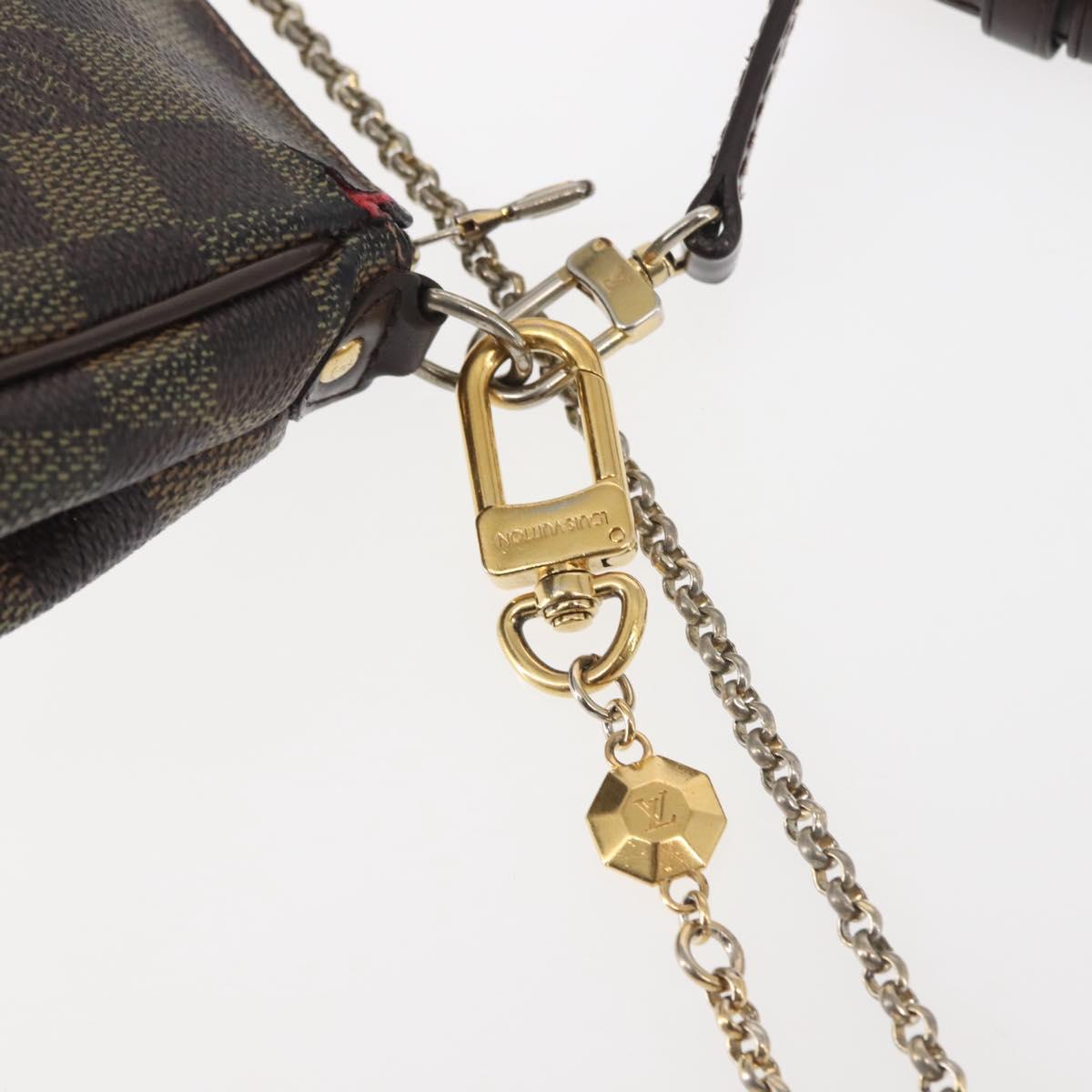 LOUIS VUITTON Damier Ebene Eva Shoulder Bag 2way N55213 LV Auth 143483