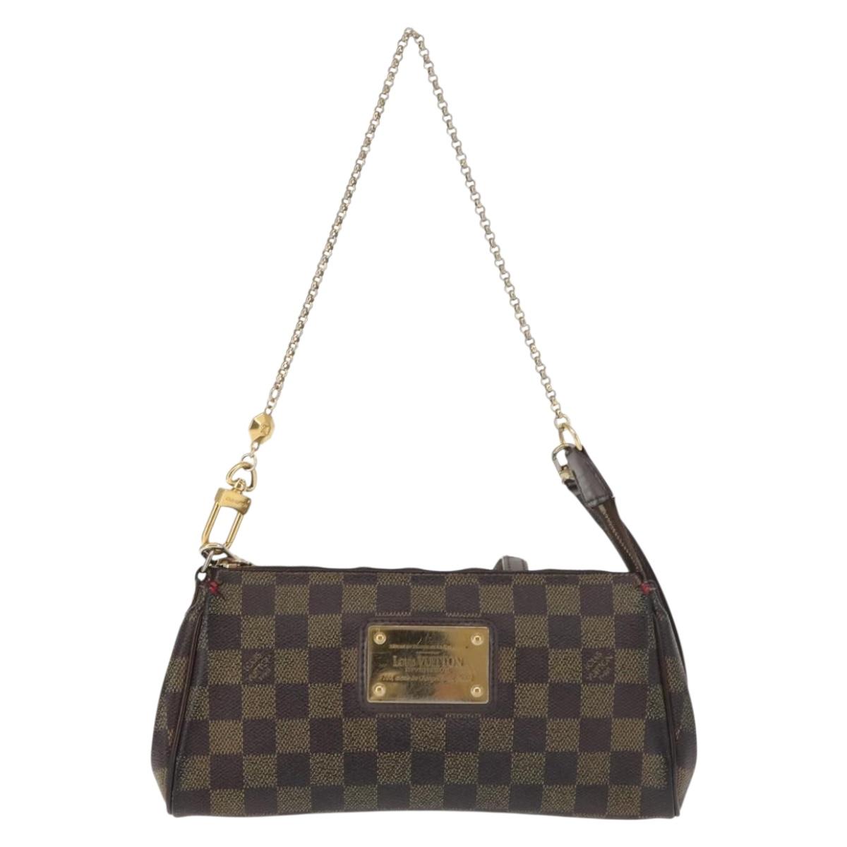 LOUIS VUITTON Damier Ebene Eva Shoulder Bag 2way N55213 LV Auth 143483
