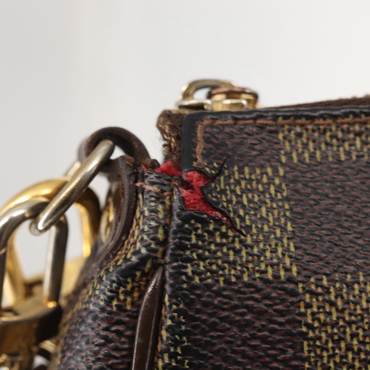 LOUIS VUITTON Damier Ebene Eva Shoulder Bag 2way N55213 LV Auth 143483