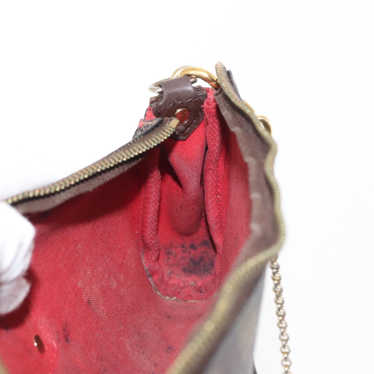 LOUIS VUITTON Damier Ebene Eva Shoulder Bag 2way N55213 LV Auth 143483