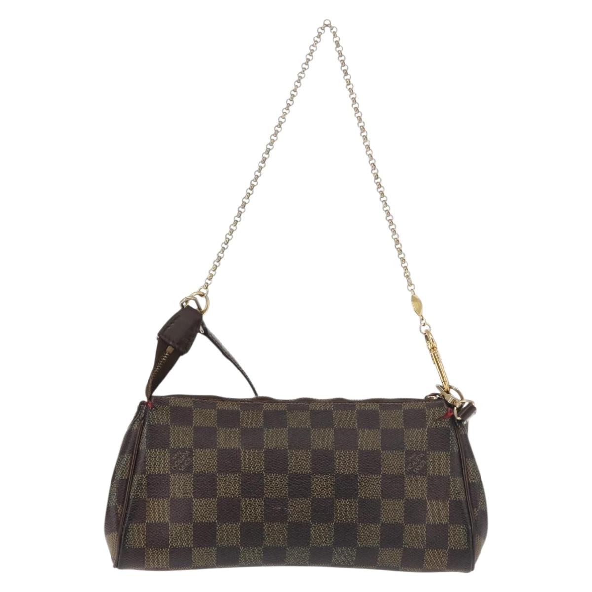 LOUIS VUITTON Damier Ebene Eva Shoulder Bag 2way N55213 LV Auth 143483