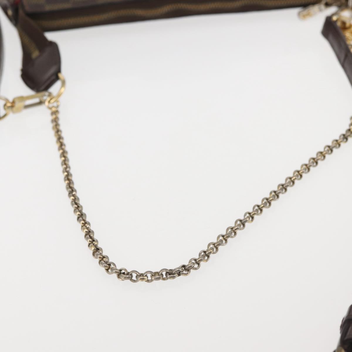 LOUIS VUITTON Damier Ebene Eva Shoulder Bag 2way N55213 LV Auth 143483