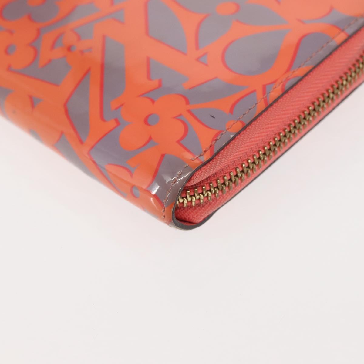 LOUIS VUITTON Sweet Monogram Zippy Wallet Long Wallet Orange M90124 Auth 143485