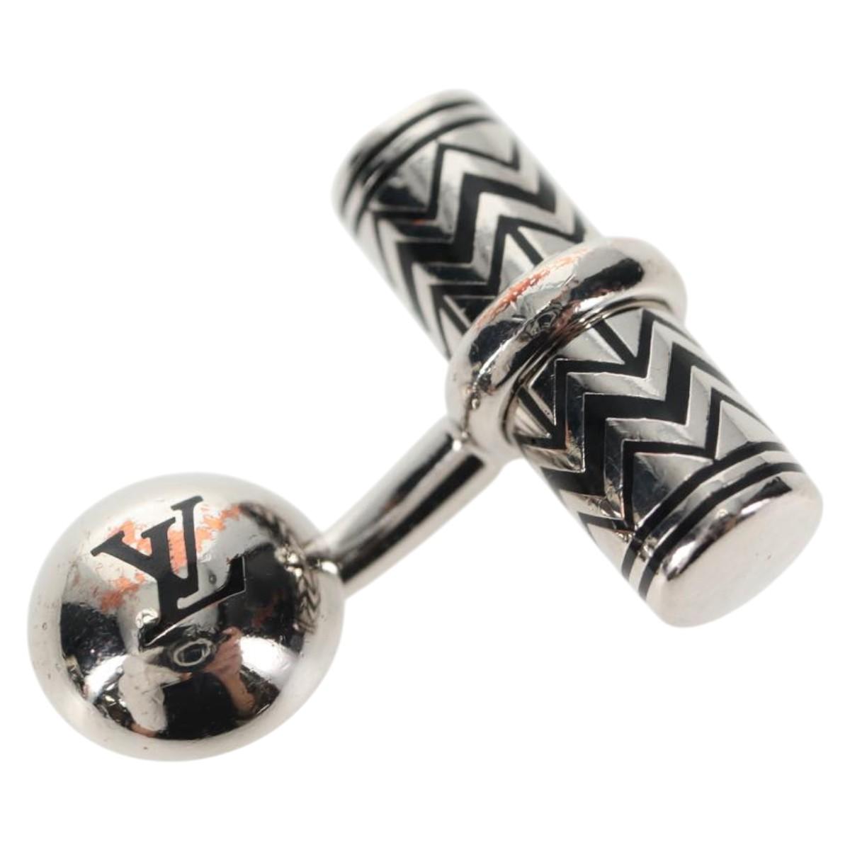 LOUIS VUITTON Damier Graphite Cuff Case Cufflinks M66948 LV Auth 143486V