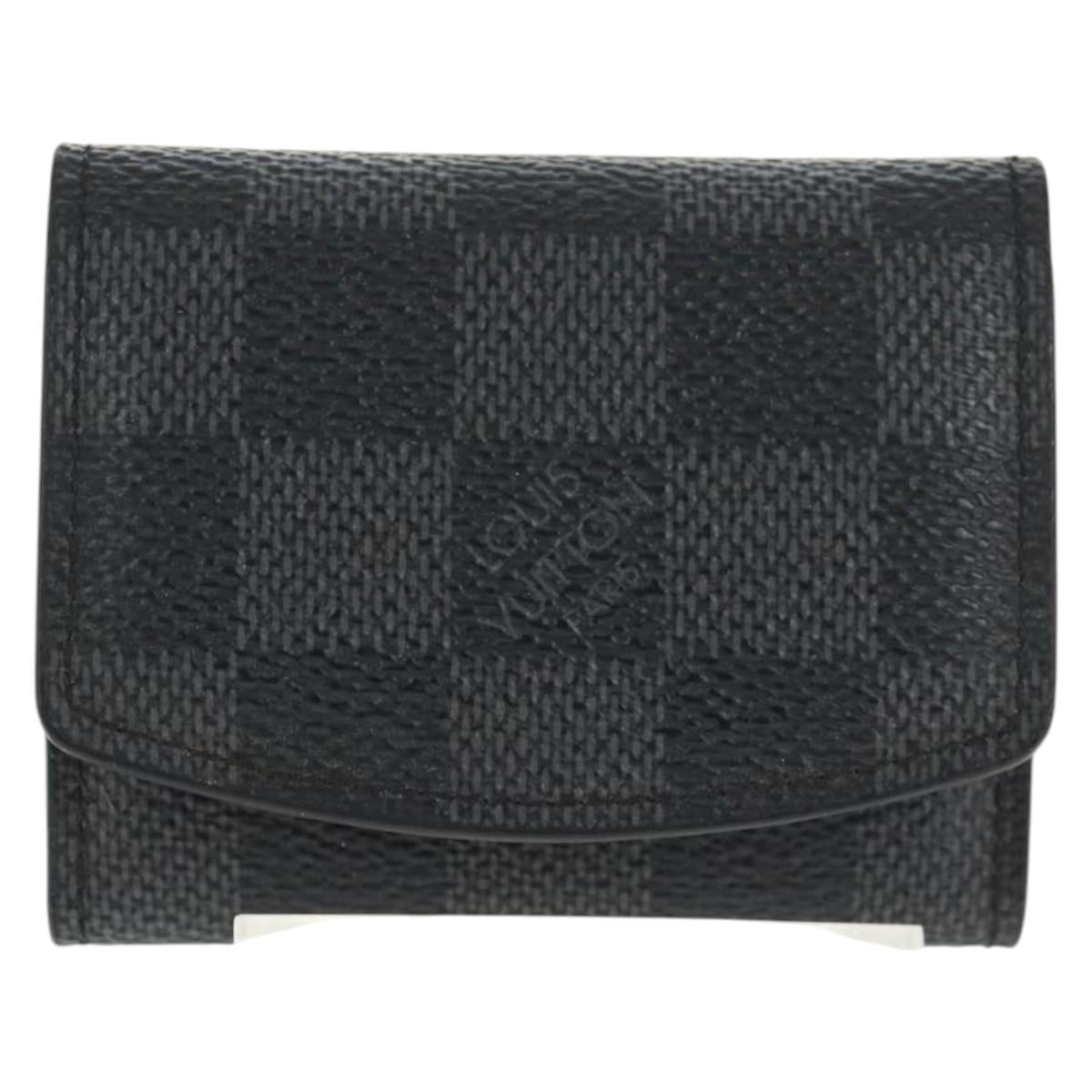 LOUIS VUITTON Damier Graphite Cuff Case Cufflinks M66948 LV Auth 143486V