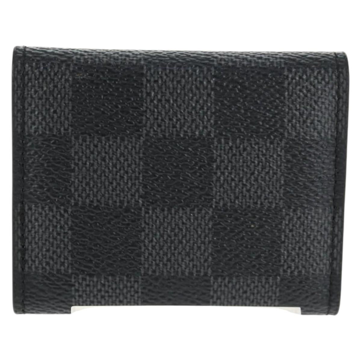 LOUIS VUITTON Damier Graphite Cuff Case Cufflinks M66948 LV Auth 143486V