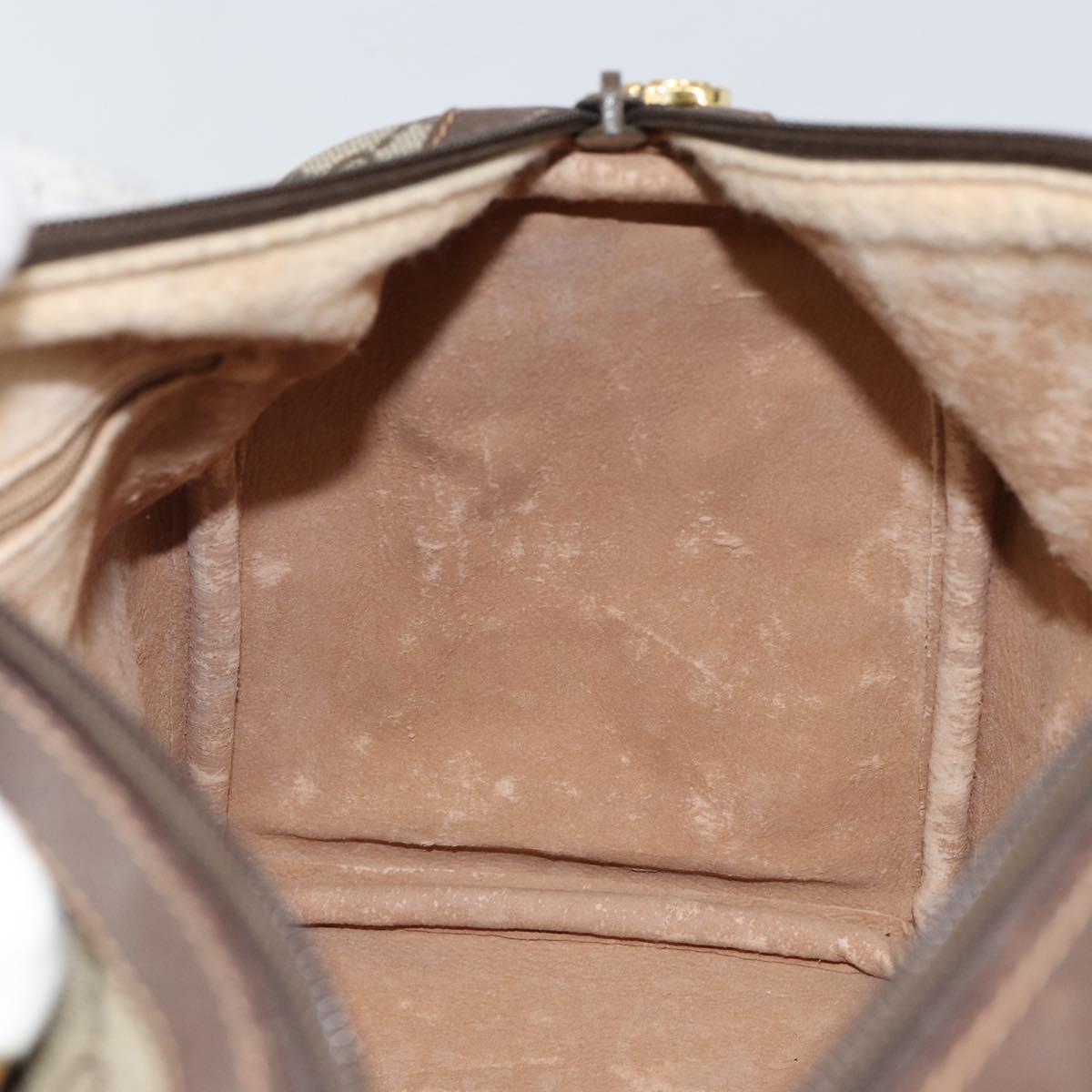 GUCCI GG Supreme Web Sherry Line Boston Bag PVC Beige Gold 40 02 007 Auth 143489