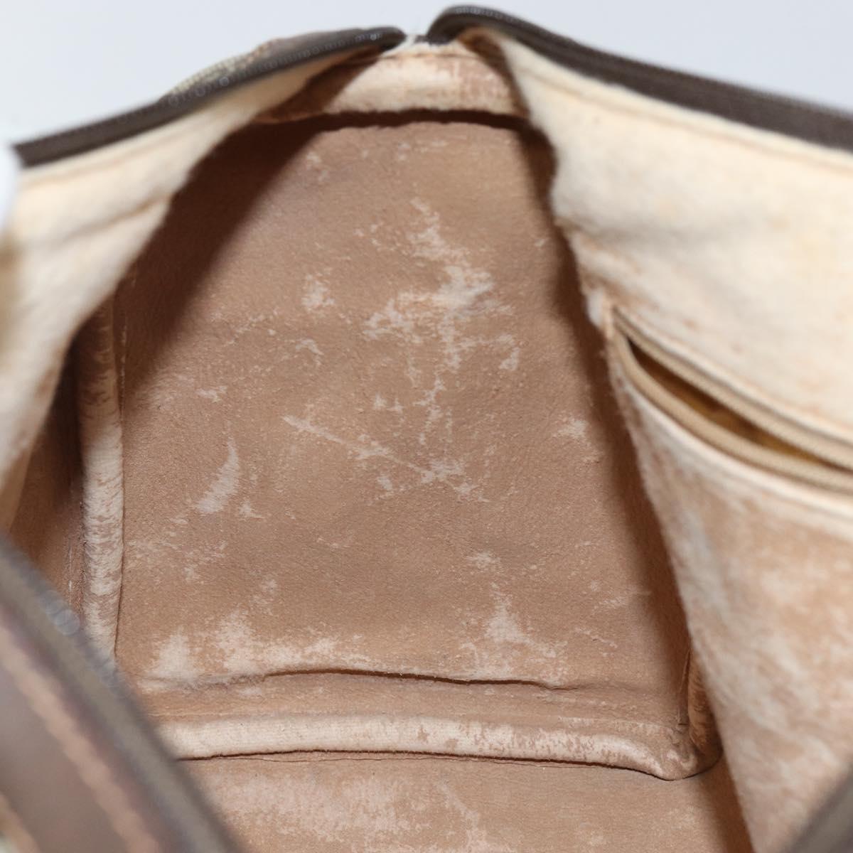 GUCCI GG Supreme Web Sherry Line Boston Bag PVC Beige Gold 40 02 007 Auth 143489