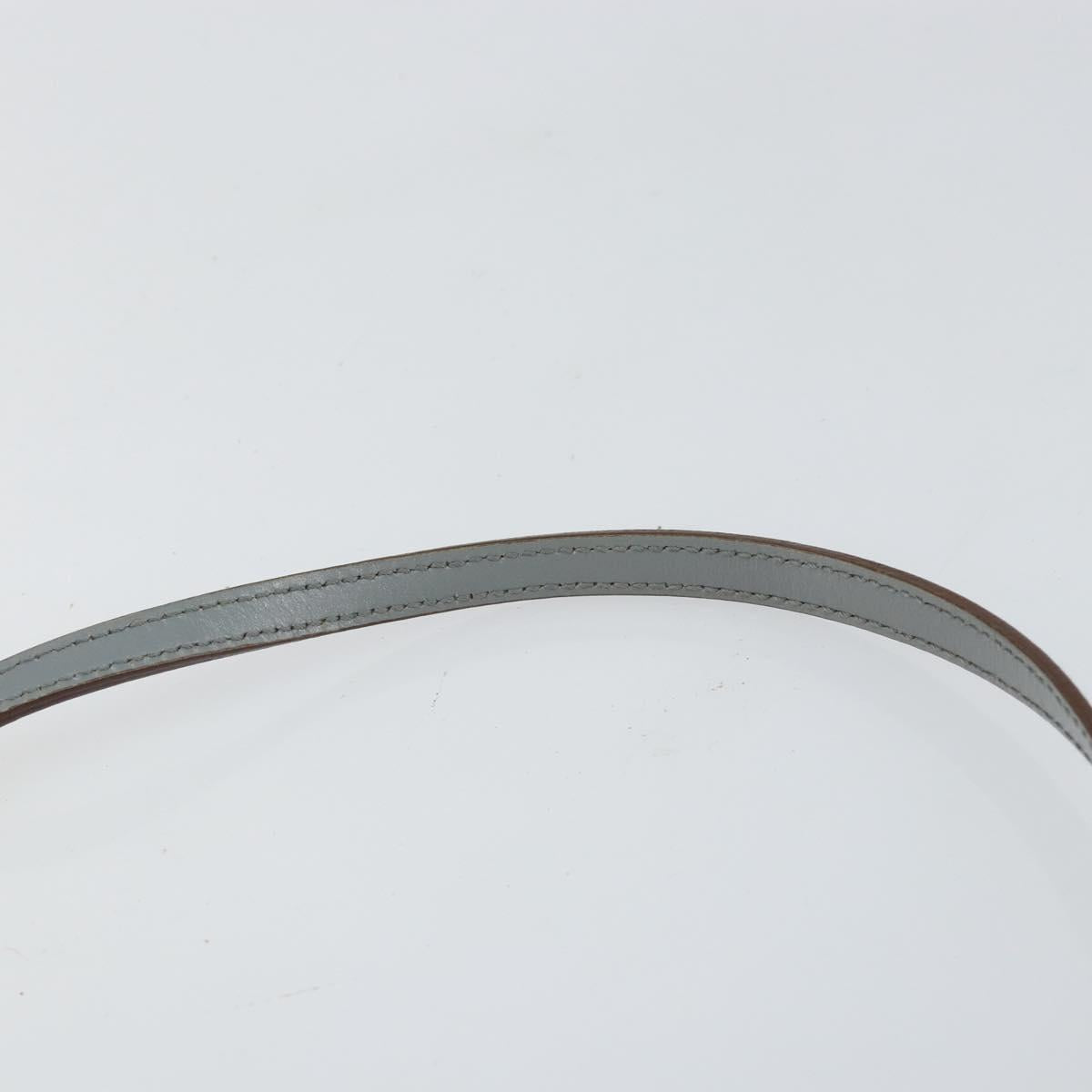 PRADA Shoulder Bag Nylon Light Blue Gold Auth 143505