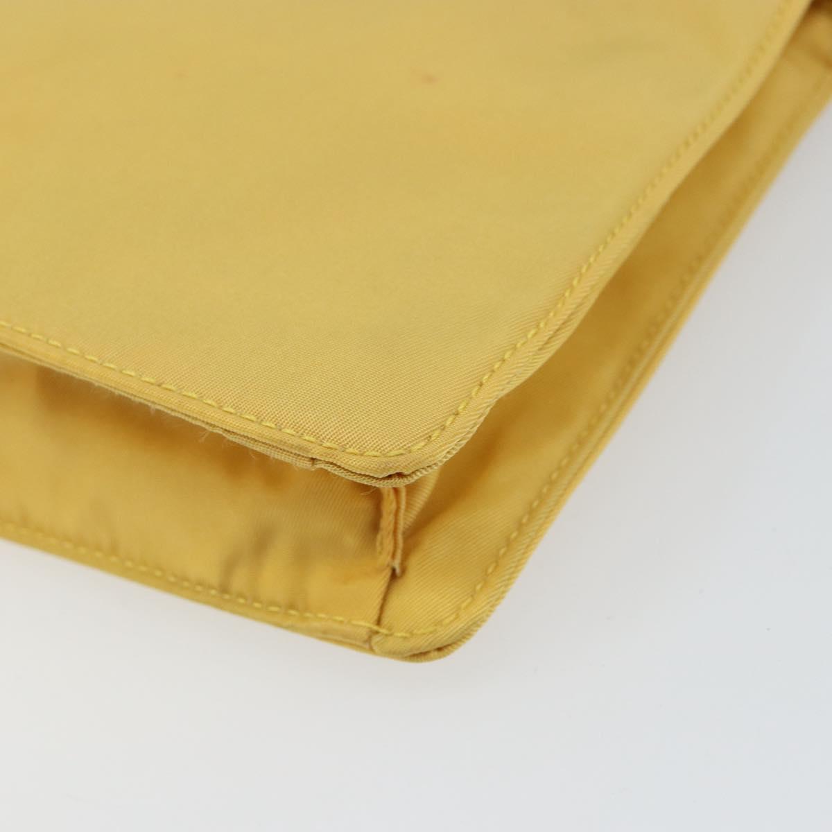PRADA Shoulder Bag Nylon Yellow Gold Auth 143506