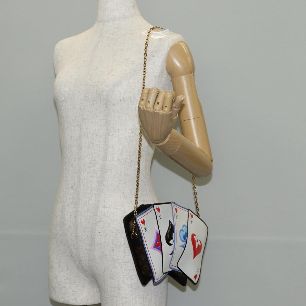 LOUIS VUITTON Monogram Game On Portefeuille Zoe Bag White M80226 LV Auth 143515M