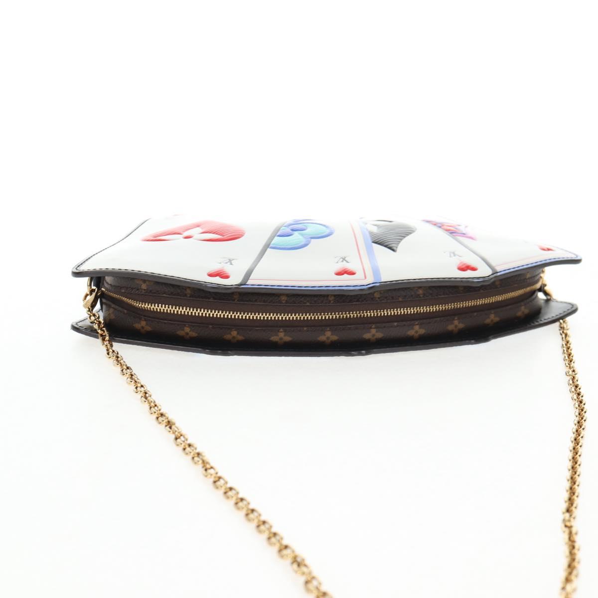 LOUIS VUITTON Monogram Game On Portefeuille Zoe Bag White M80226 LV Auth 143515SM