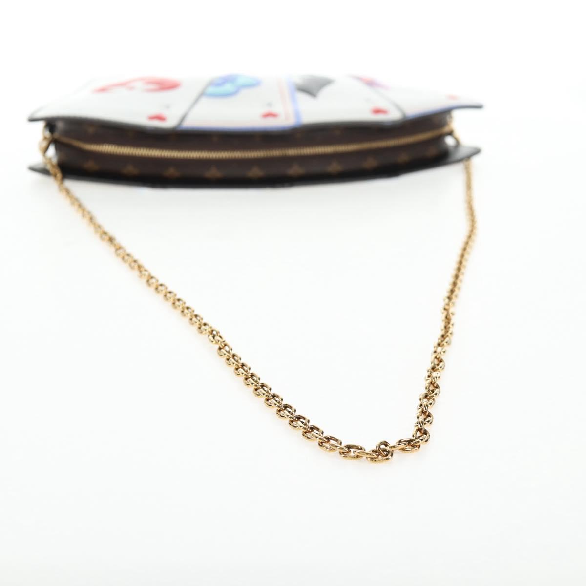 LOUIS VUITTON Monogram Game On Portefeuille Zoe Bag White M80226 LV Auth 143515SM