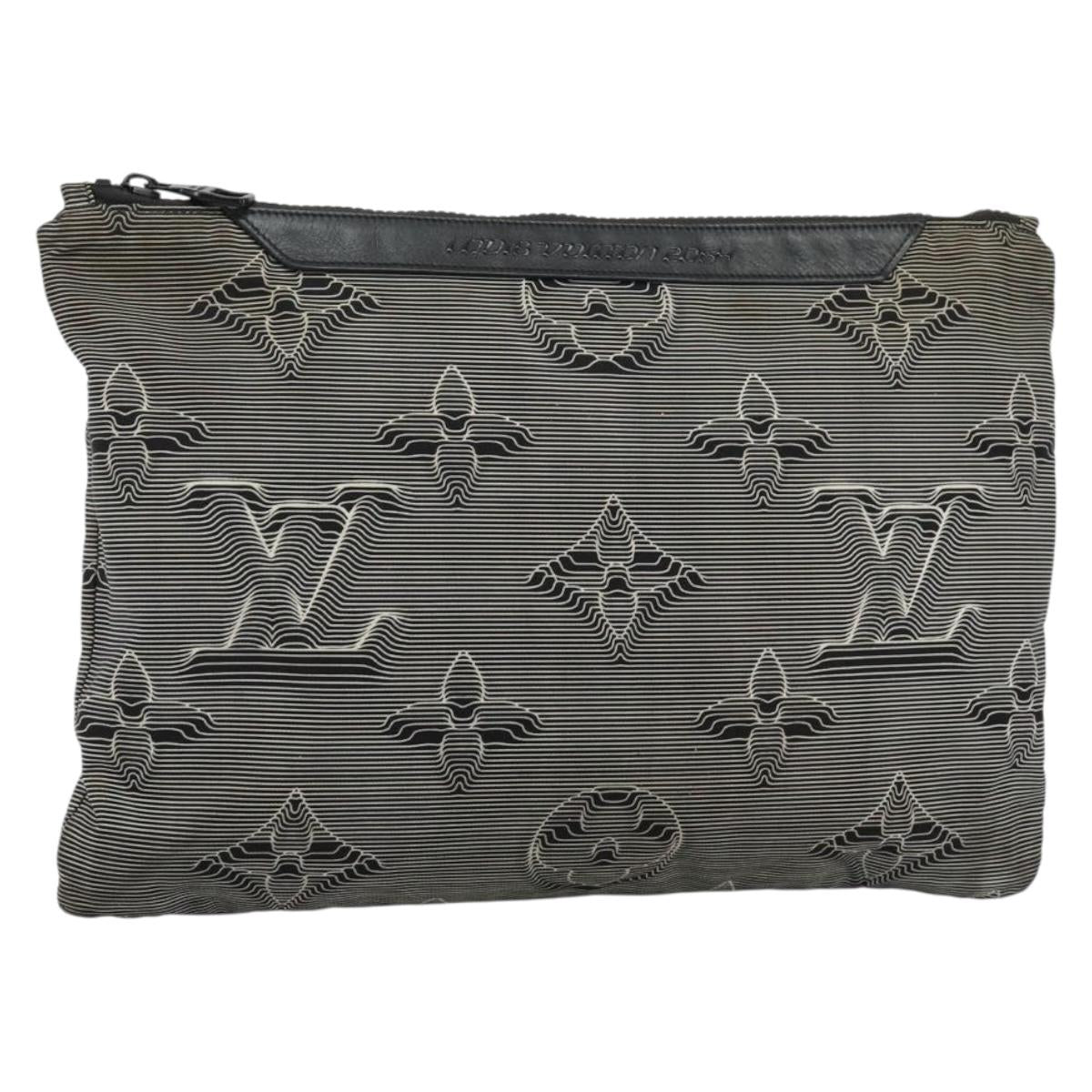 LOUIS VUITTON Monogram 2054 Reversible Pochette Bag Nylon M68777 LV Auth 143523