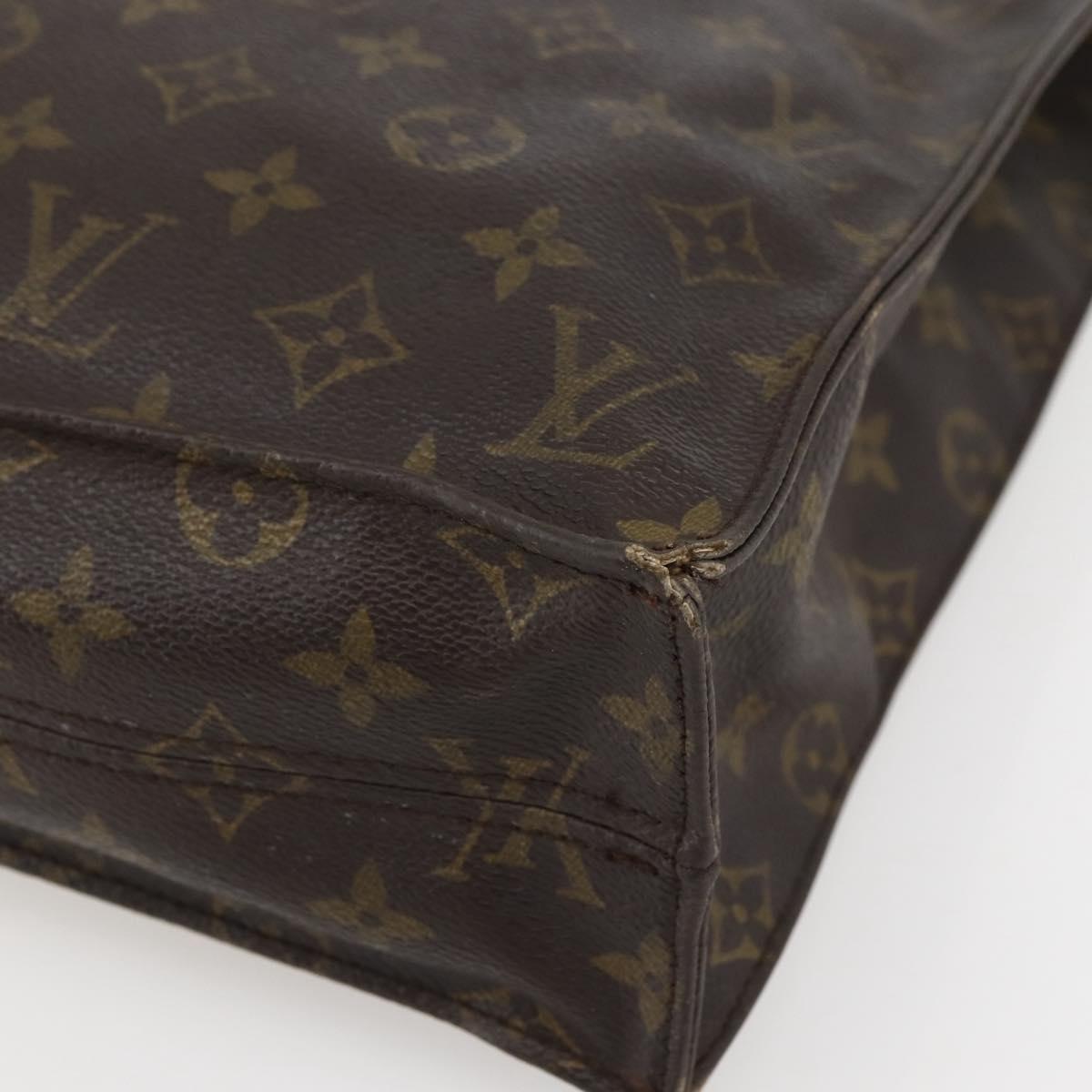 LOUIS VUITTON Monogram Sac Plat Hand Bag M51140 LV Auth 143529