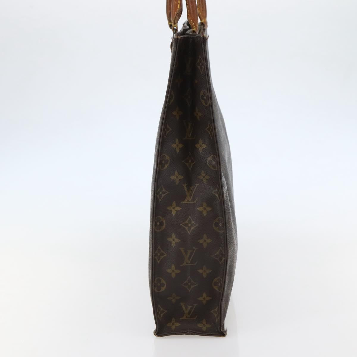 LOUIS VUITTON Monogram Sac Plat Hand Bag M51140 LV Auth 143529