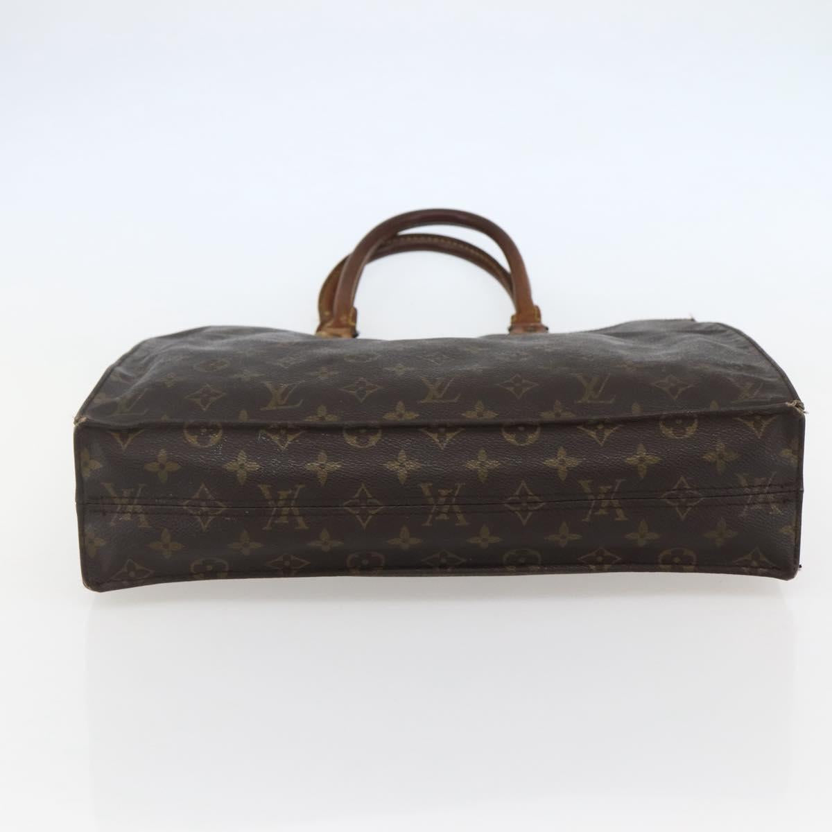LOUIS VUITTON Monogram Sac Plat Hand Bag M51140 LV Auth 143529