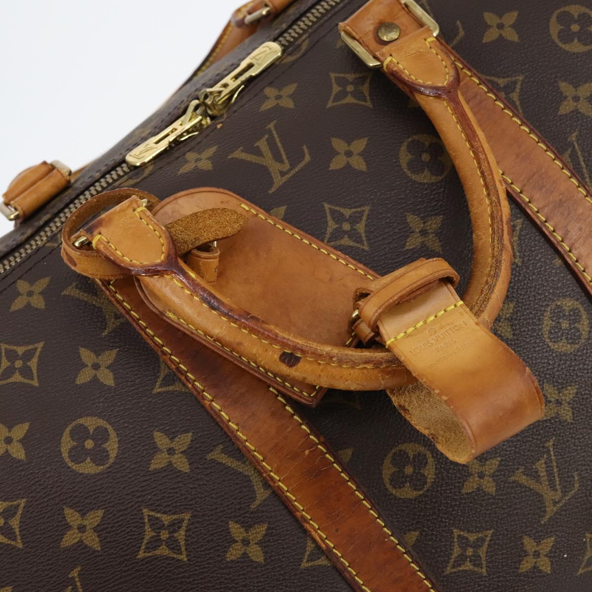 LOUIS VUITTON Monogram Keepall 55 Boston Bag M41424 LV Auth 143531