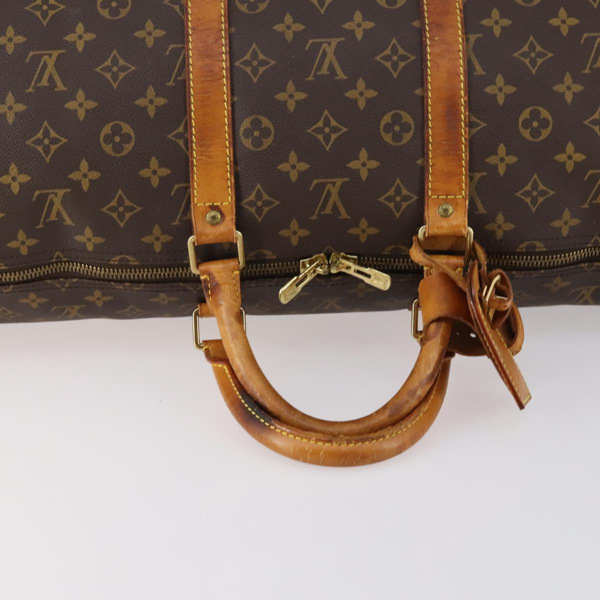 LOUIS VUITTON Monogram Keepall 55 Boston Bag M41424 LV Auth 143531