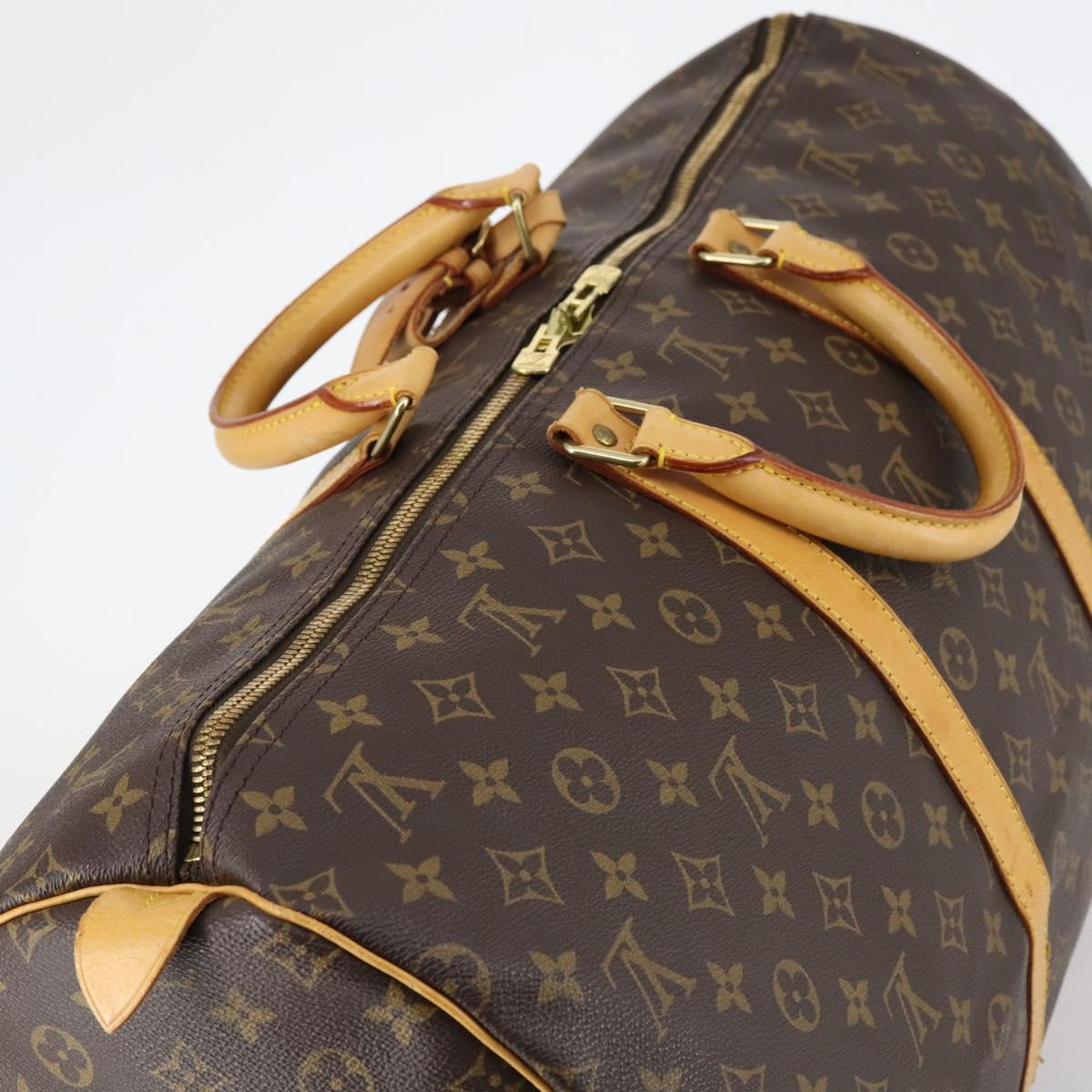 LOUIS VUITTON Monogram Keepall 55 Boston Bag M41424 LV Auth 143532V