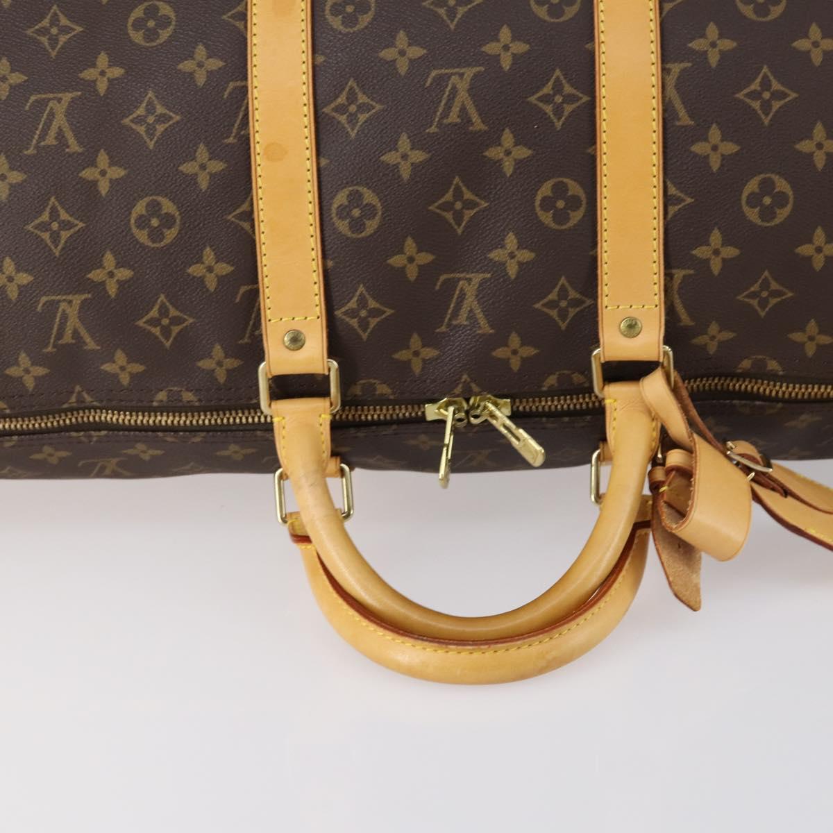 LOUIS VUITTON Monogram Keepall 55 Boston Bag M41424 LV Auth 143532V